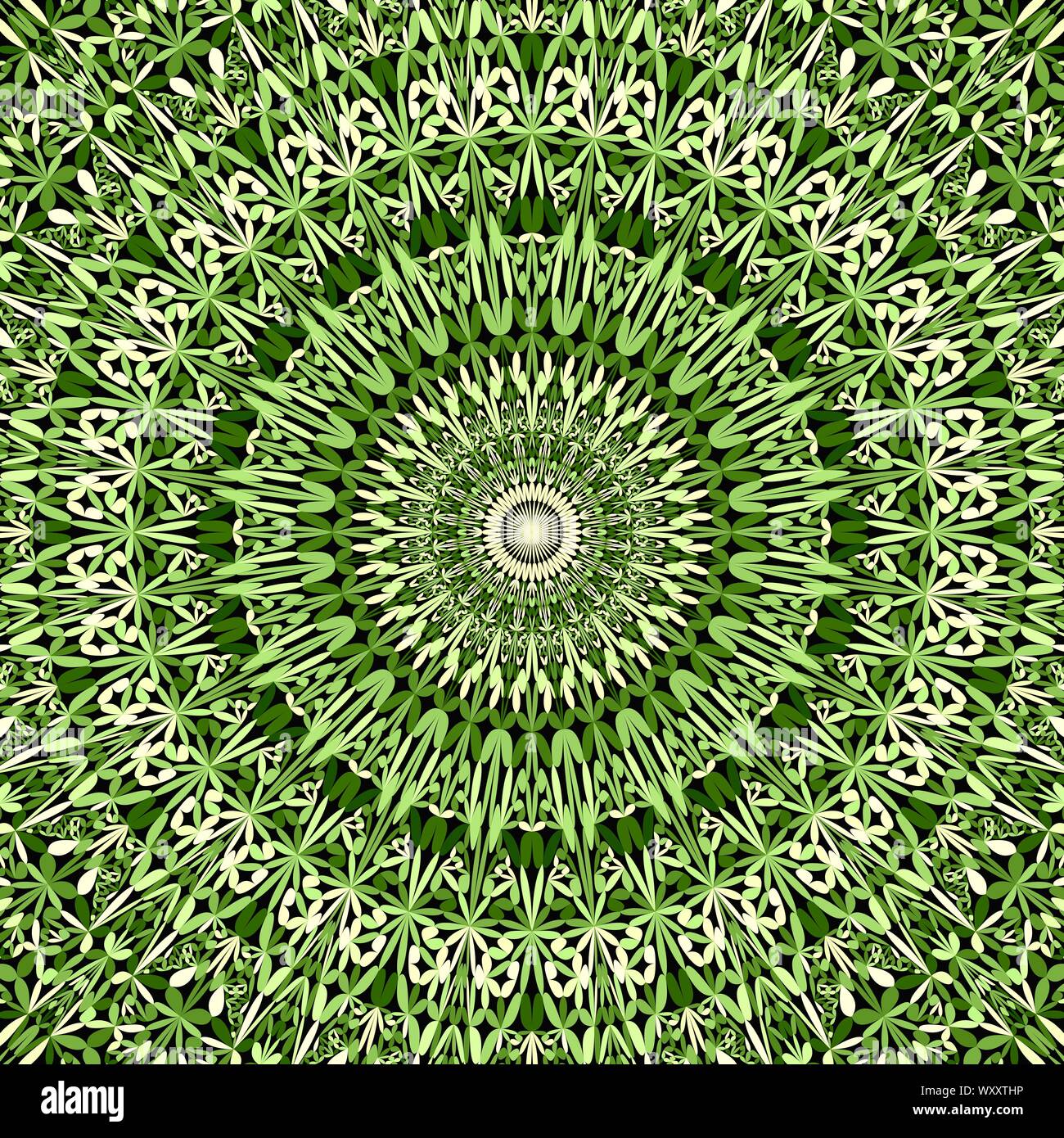 Green abstract jungle garden mandala pattern geometry background ...
