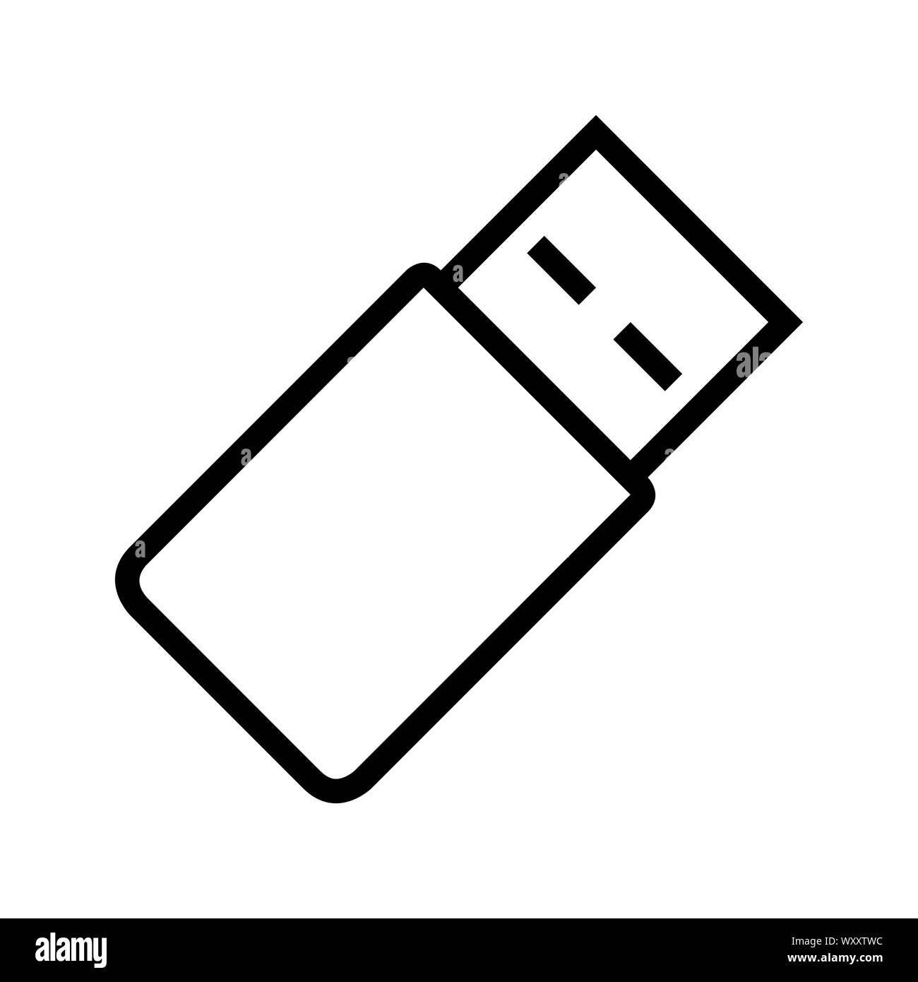 USB flash drive or Pen drive icon vector illustration - Perfect for sign,symbol,icon,logo etc. Stock Photo