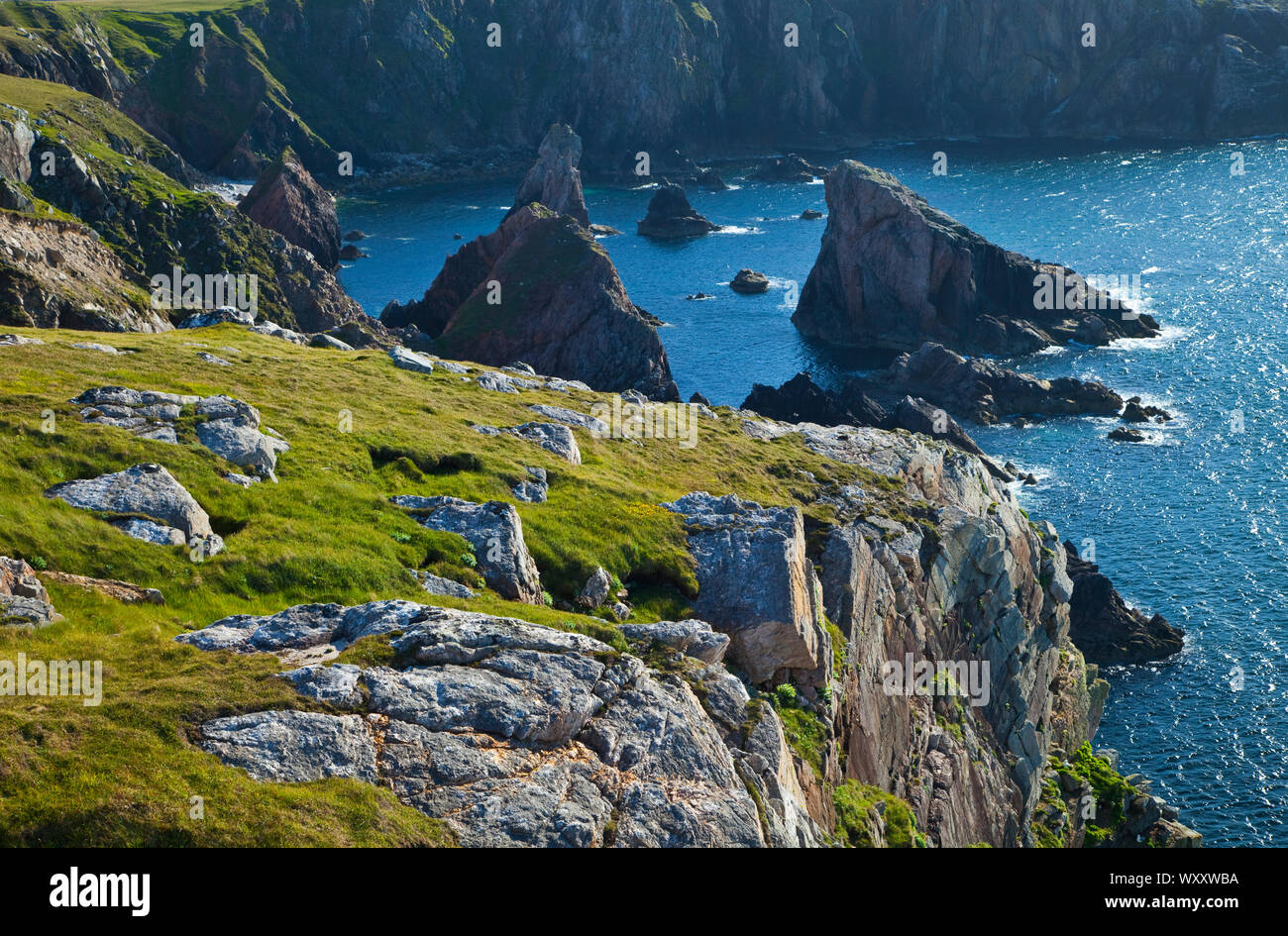 Paisaje Costero (Coastal Landscape). Lag Ma Leatha. Southwest Lewis island. Outer Hebrides. Scotland, UK Stock Photo