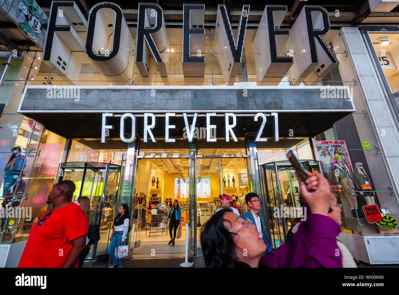 The Forever 21 store in Times Square in New York on Tuesday, September 17,  2019. Forever