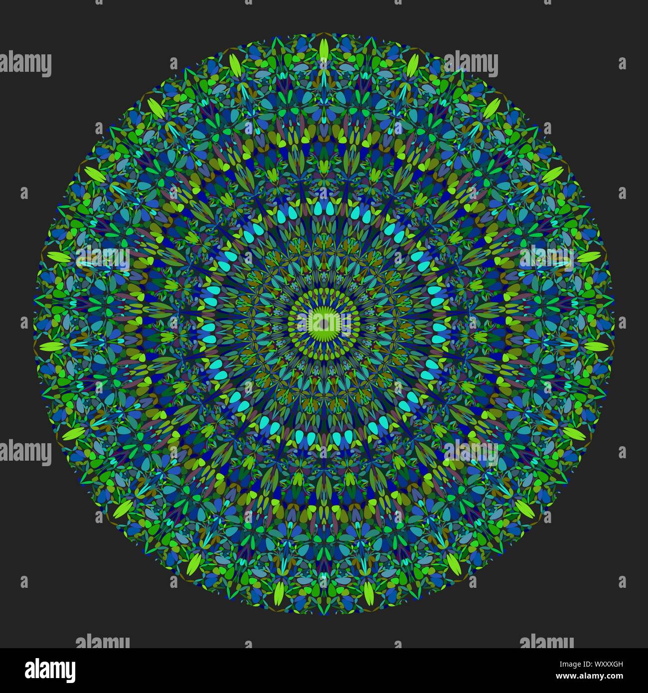 Floral mandala - abstract circular vector graphic design Stock Vector ...