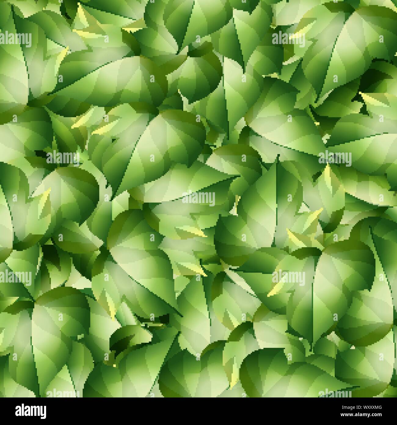 Seamless background design with green leaves illustration Stock Vector ...