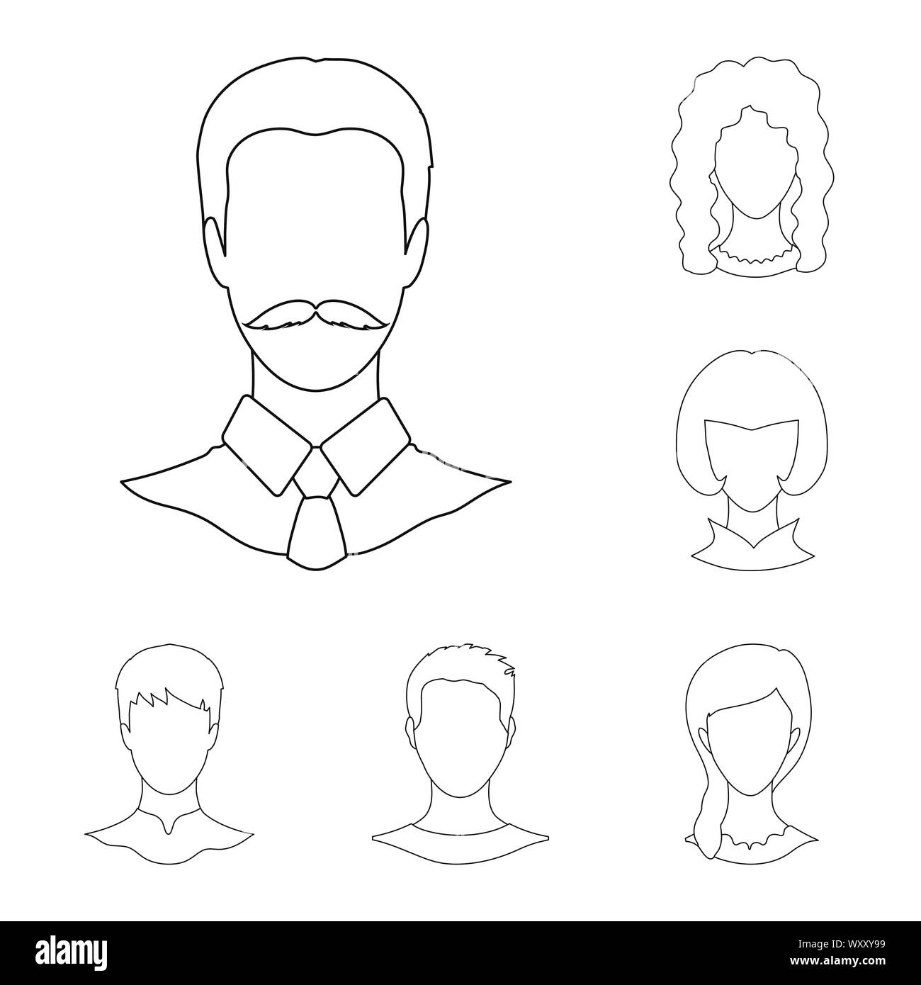 Vector design of professional and photo symbol. Collection of professional and profile vector icon for stock. Stock Vector