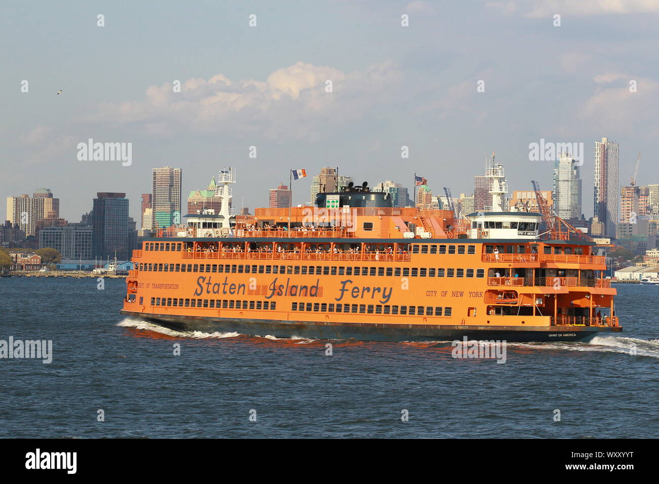 The Staten Island Ferry in New York City harbor Stock Photo Alamy