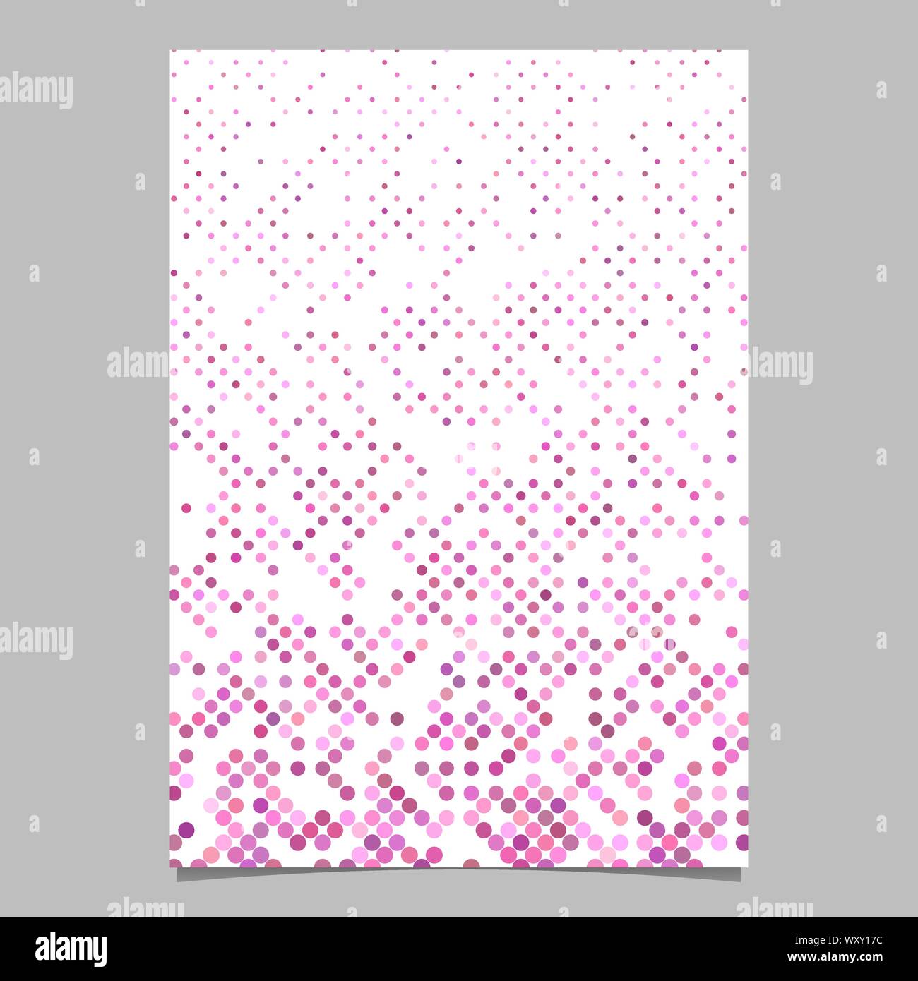 Pink abstract dot pattern brochure background - vector stationery ...