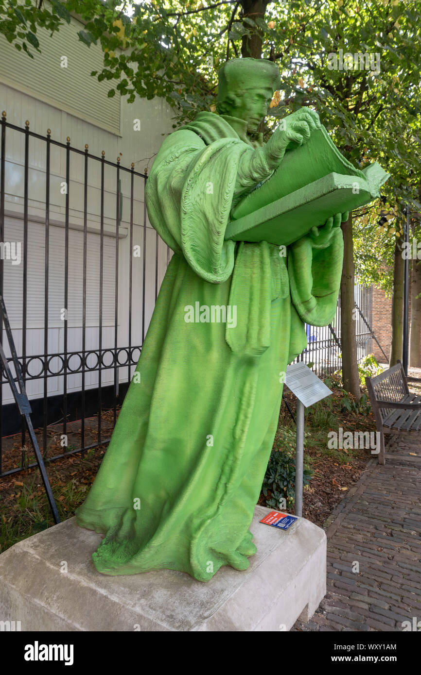 3d printed statue of Erasmus in Rotterdam, city of architecture Stock Photo