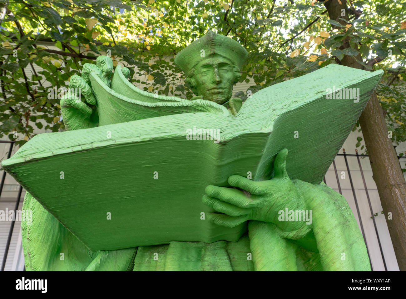 3d printed statue of Erasmus in Rotterdam, city of architecture Stock Photo