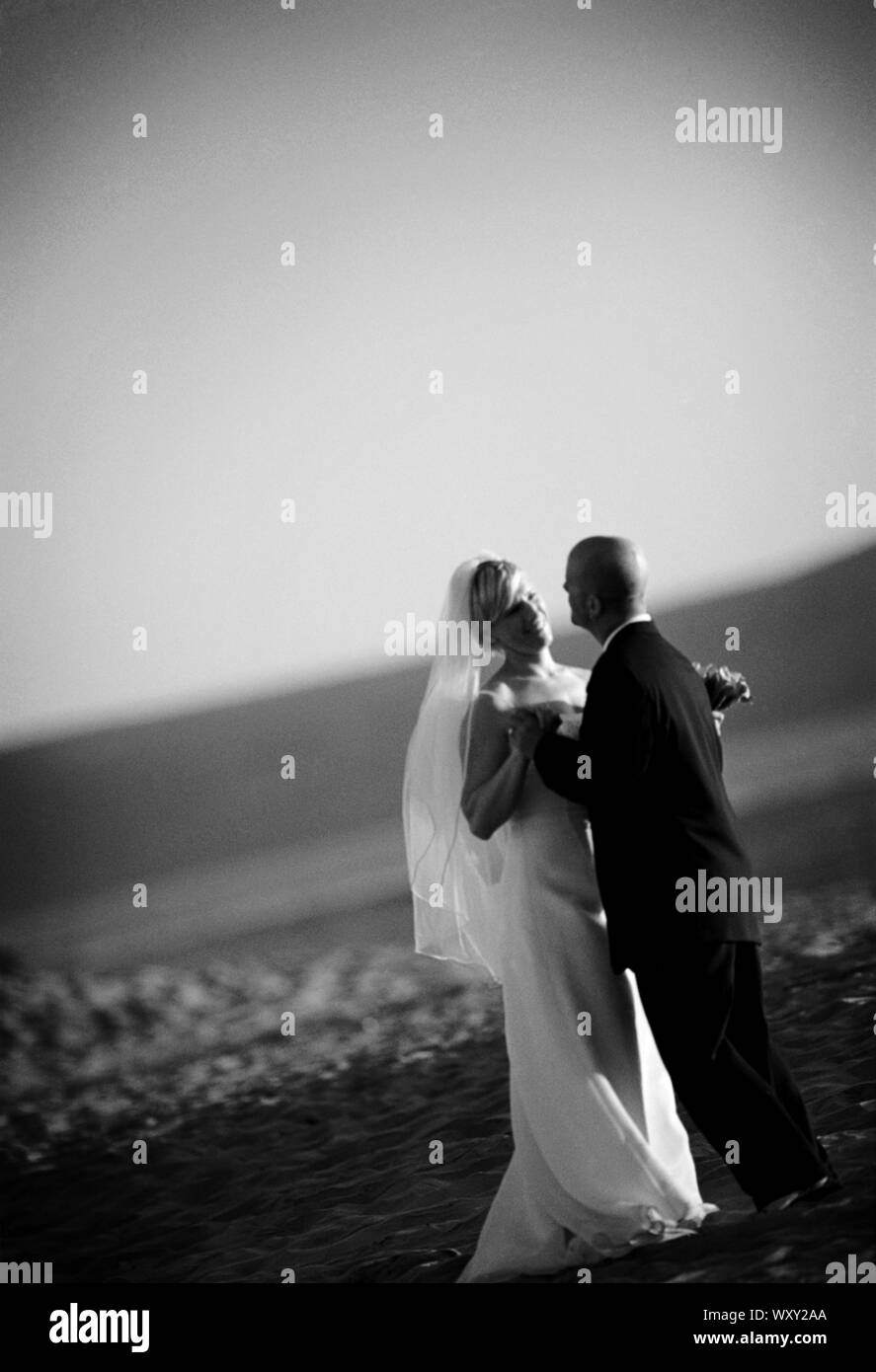 bride and groom dancing Stock Photo