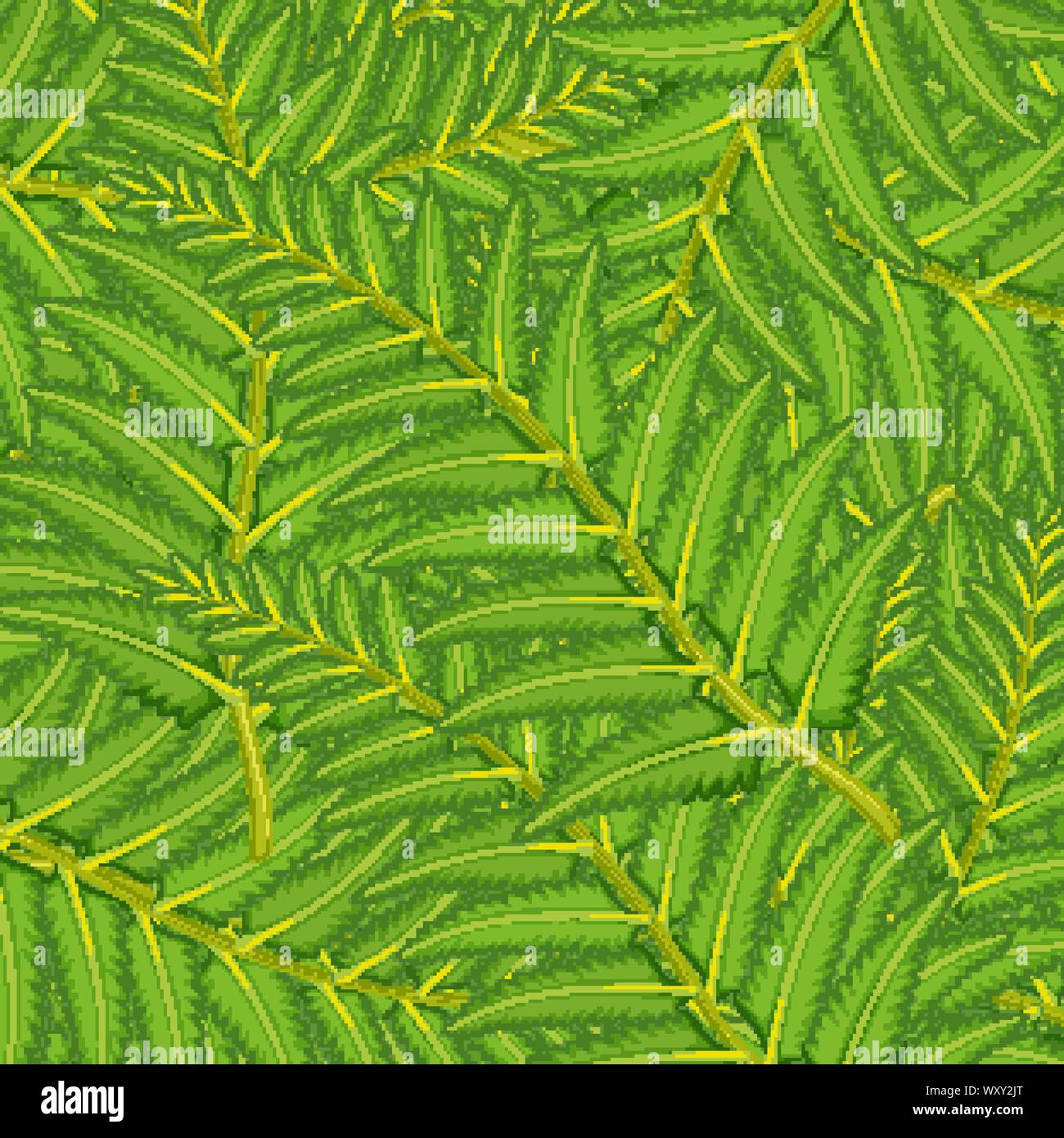 Seamless background design with green leaves illustration Stock Vector ...