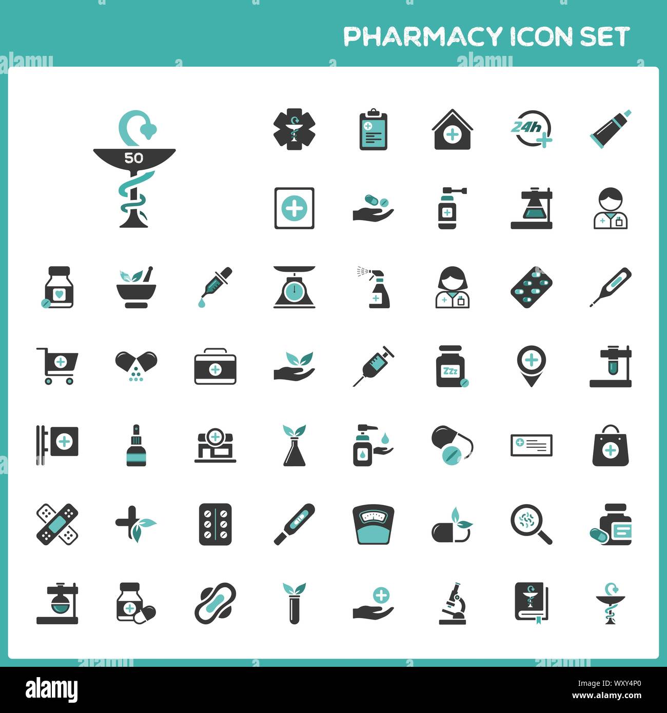 Flat pharmacy and healthcare color icon set. Third group. Isolated vector  illustration Stock Vector Image & Art - Alamy