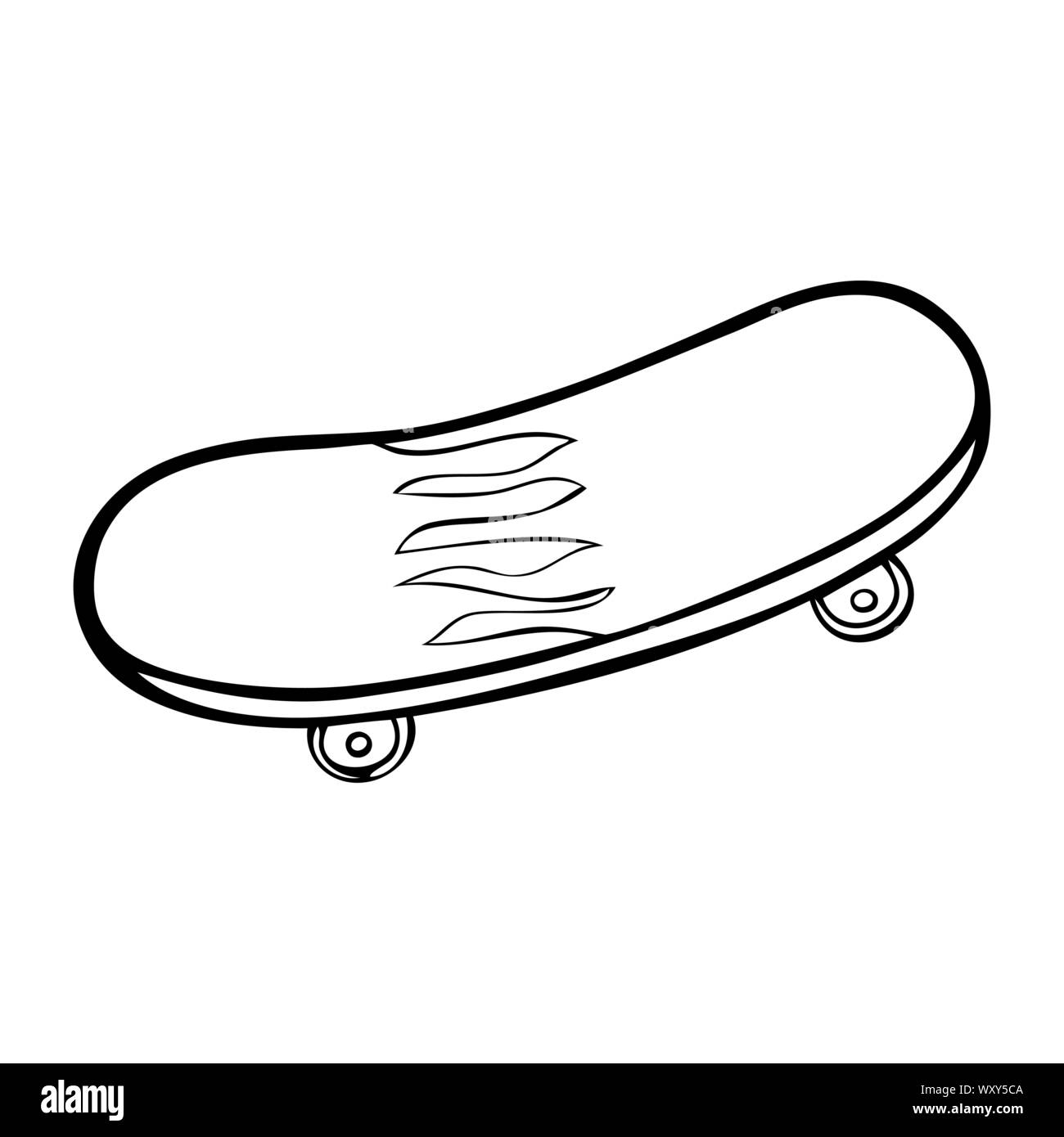 Black and white skate board vector icon illustration Stock Vector Image &  Art - Alamy