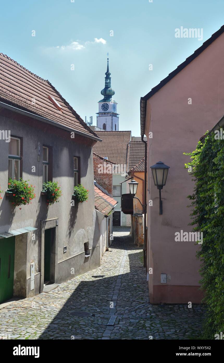 Trebic in Czech Republik, UNESCO Weltkulturerbe: Im jüdischen Viertel Stock Photo