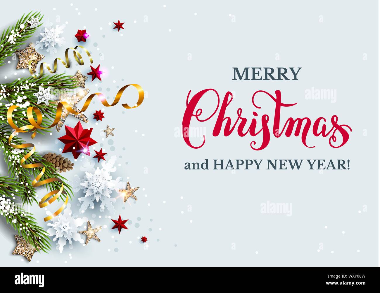 Card with festive decorations Stock Vector