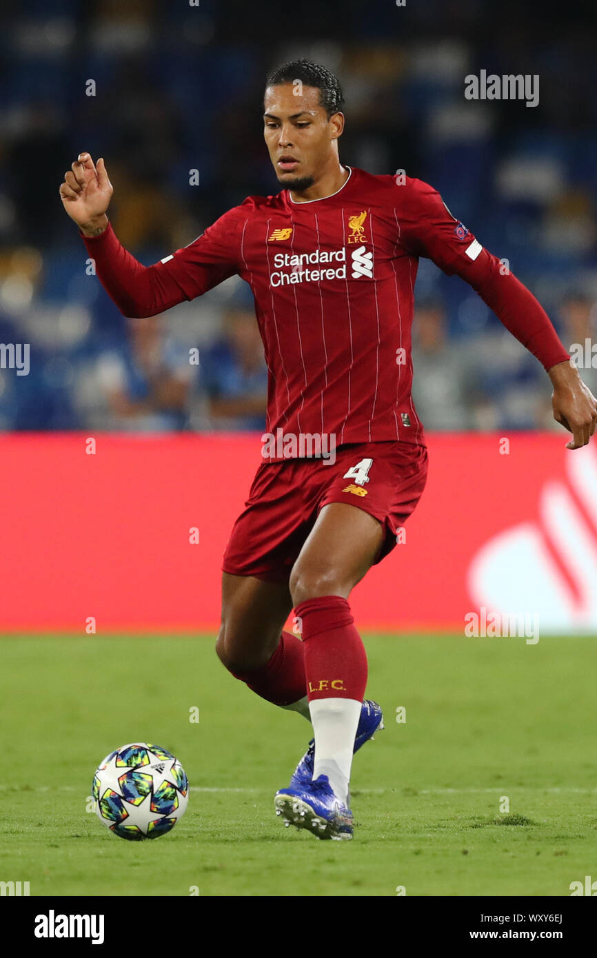 Napoli, Italy. 17th Sep, 2019. Virgil Van Dijk of Liverpool in action  Napoli 17-9-2019 Stadio San Paolo Football Champions League 2019/2020 SSC  Napoli - Liverpool FC Photo Cesare Purini/Insidefoto Credit: insidefoto  srl/Alamy