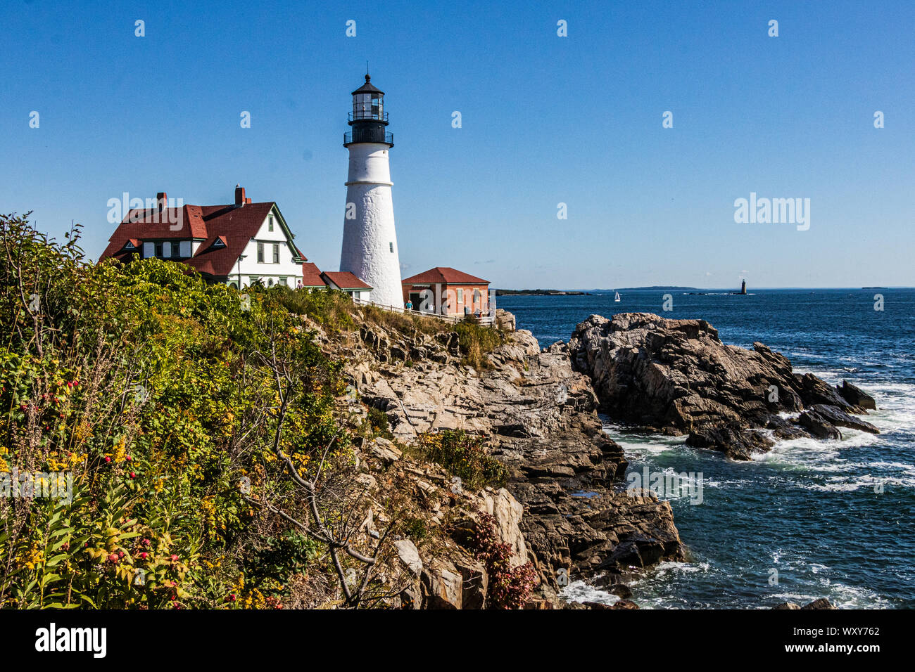 Portland Head Lighthouse, Cape Elizabeth, Maine Stock Photo