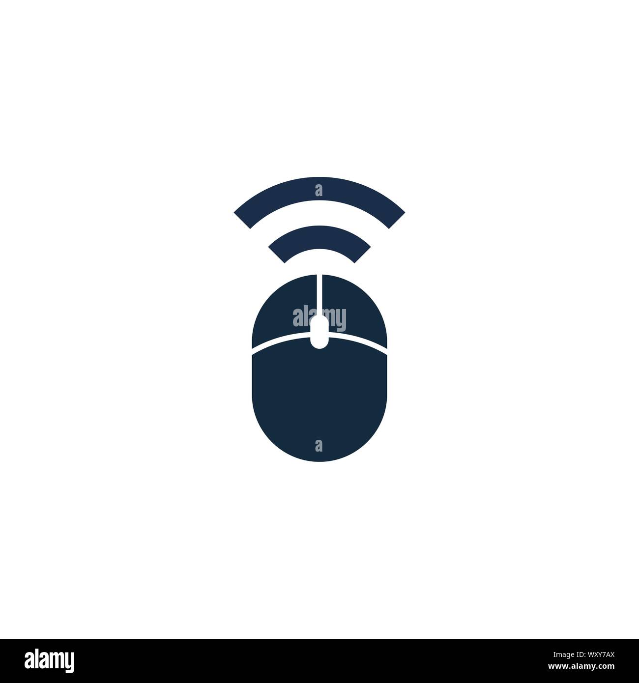 Modern wireless computer mouse icon white Vector Image
