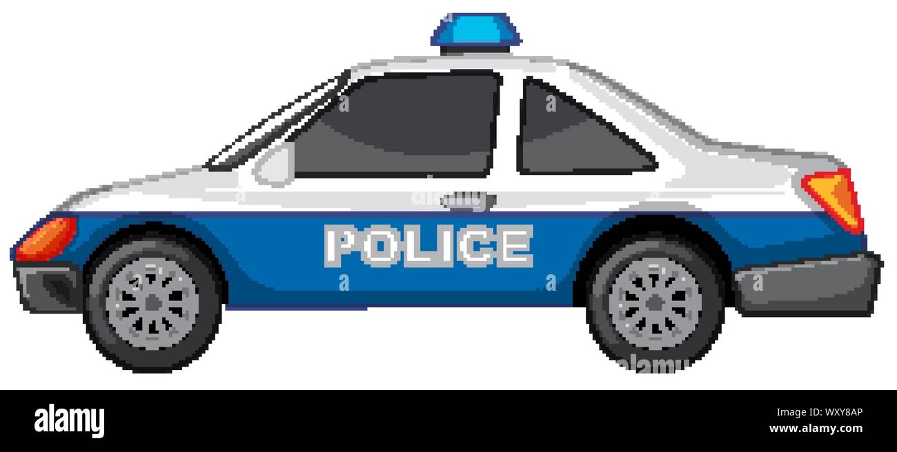 Police car on white background illustration Stock Vector Image & Art ...