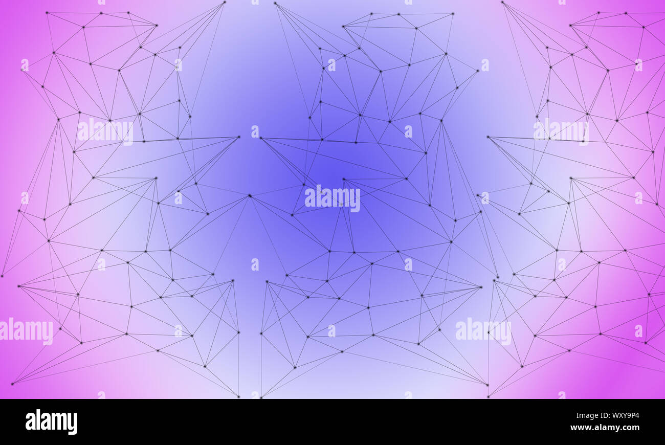 Abstract Polygonal Gradient Background with Connecting Dots and Lines ...