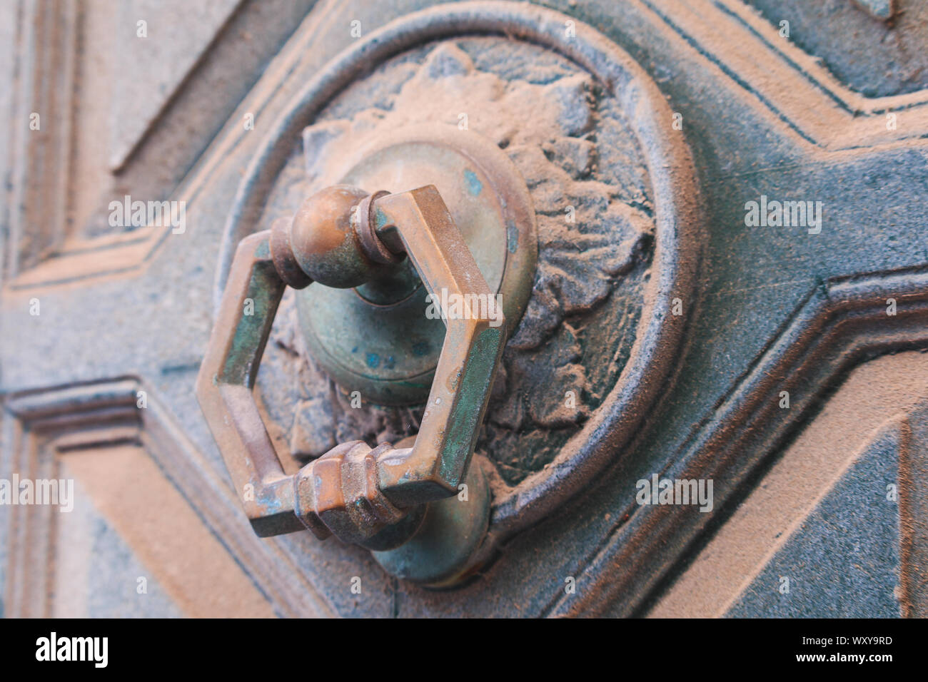 Traditional dusty old door handle in Malta Valletta Stock Photo Alamy