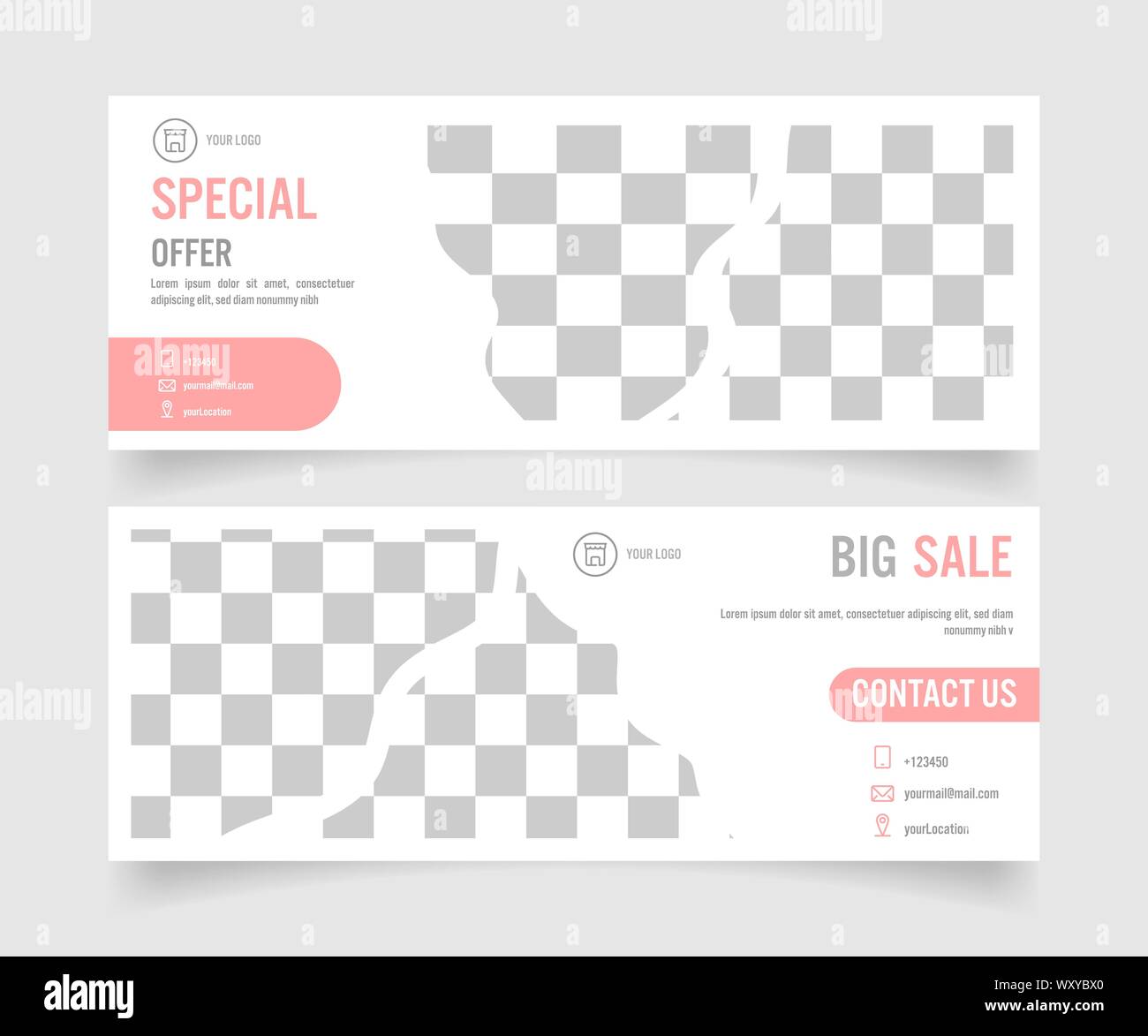 Minimal social media banner template Stock Vector