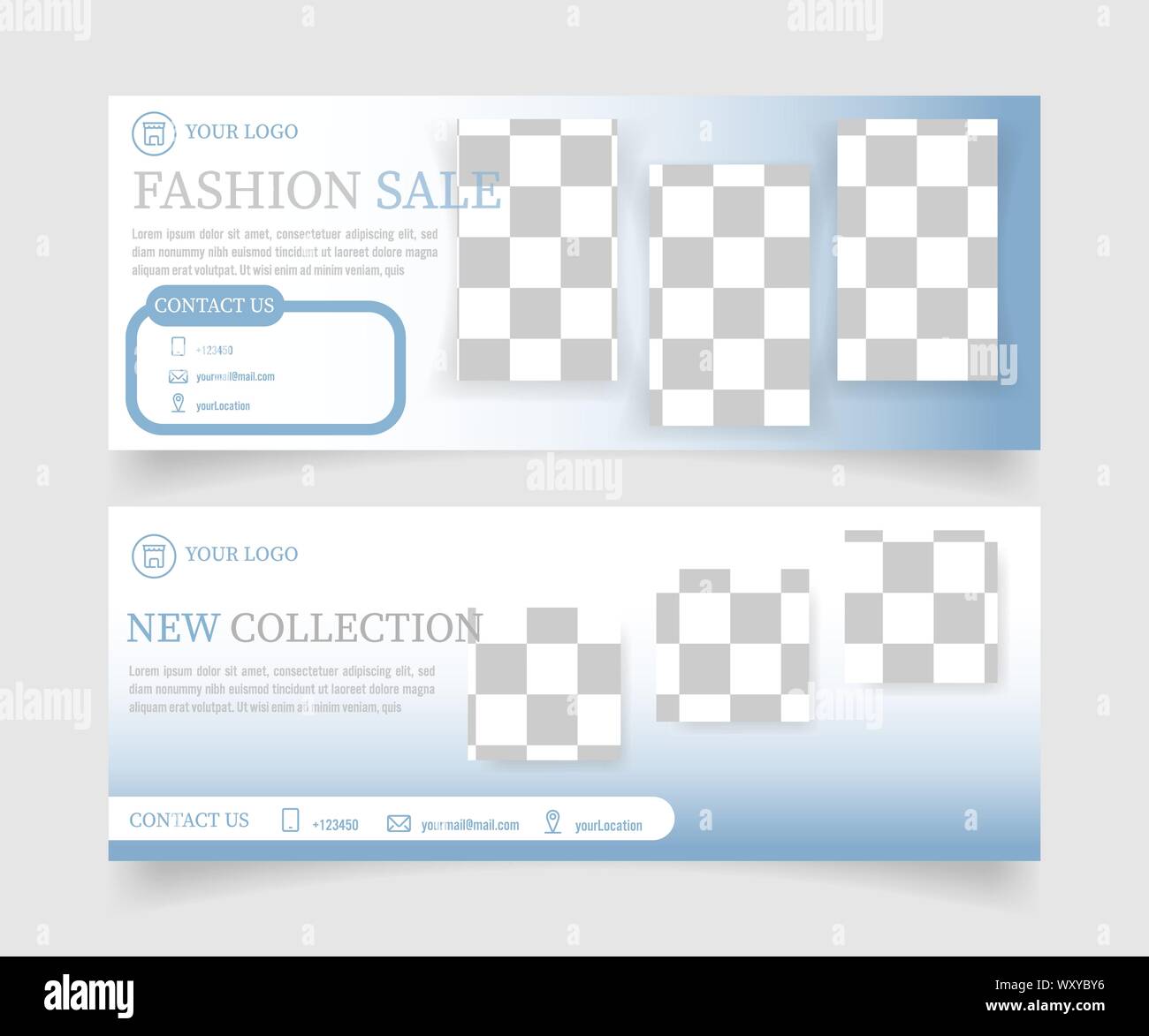 Minimal social media banner template Stock Vector