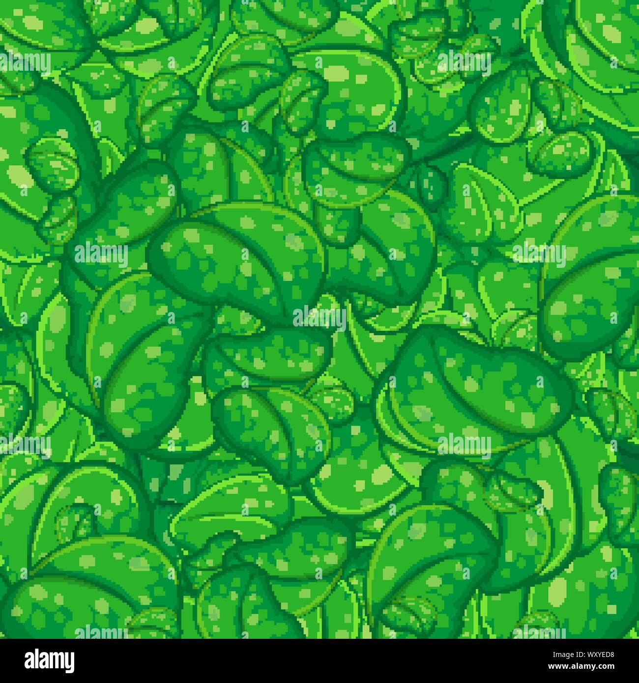 Seamless background design with green leaves illustration Stock Vector ...