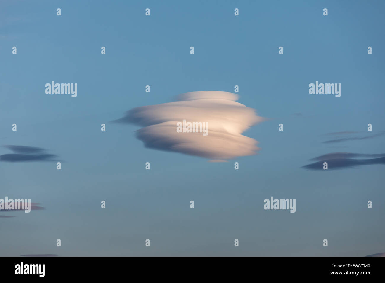 lenticular cloud Stock Photo