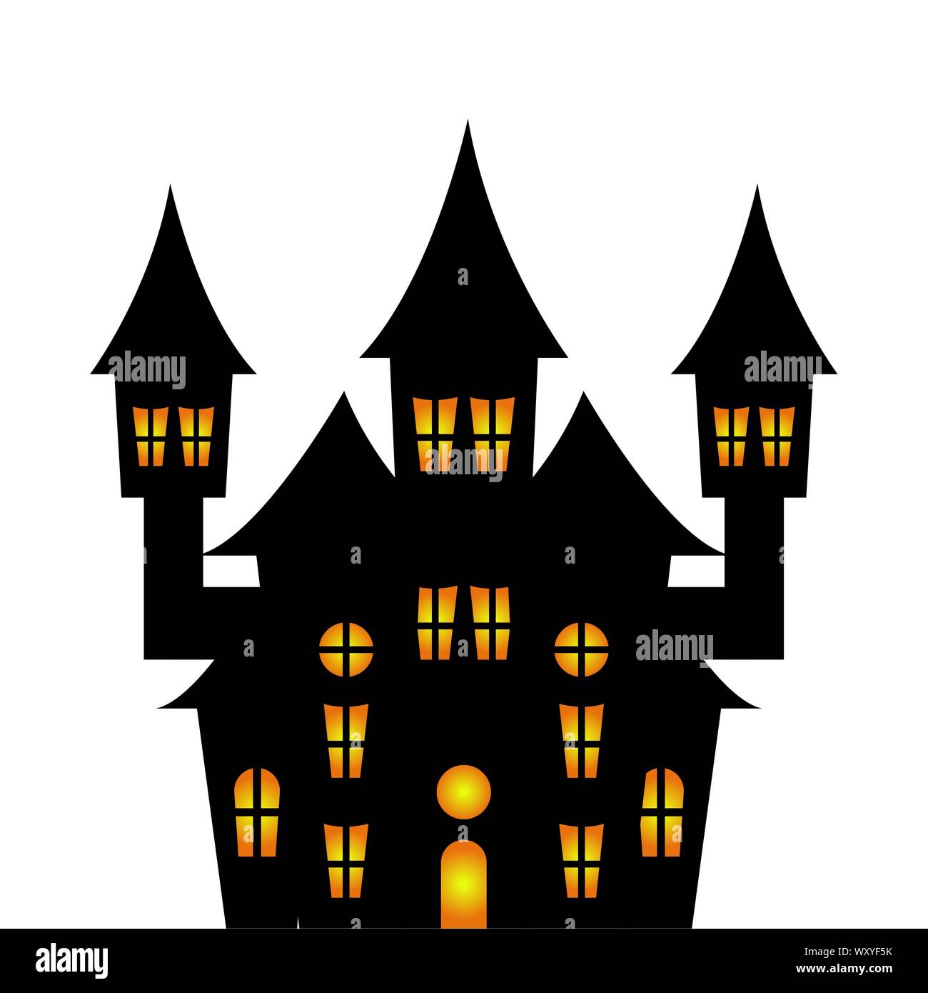 haunted castle halloween isolated icon Stock Vector Image & Art - Alamy