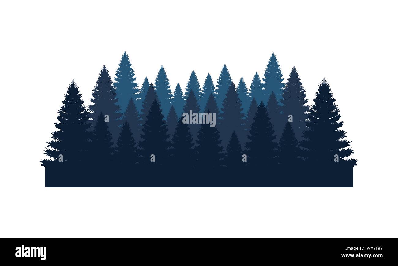 set pine trees plant isolated icon Stock Vector Image & Art - Alamy