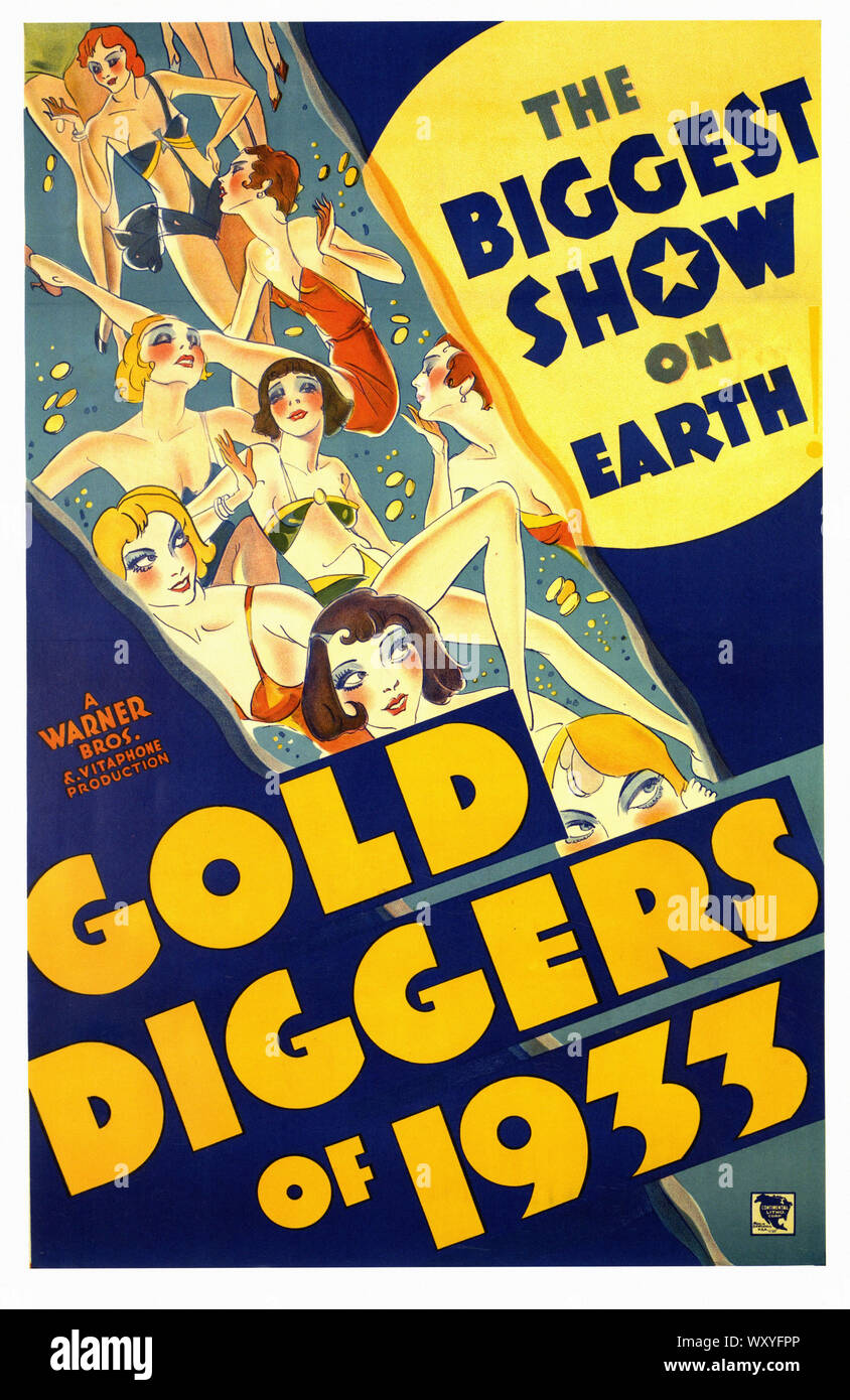 Gold Diggers of 1933  - Vintage Movie Poster Stock Photo
