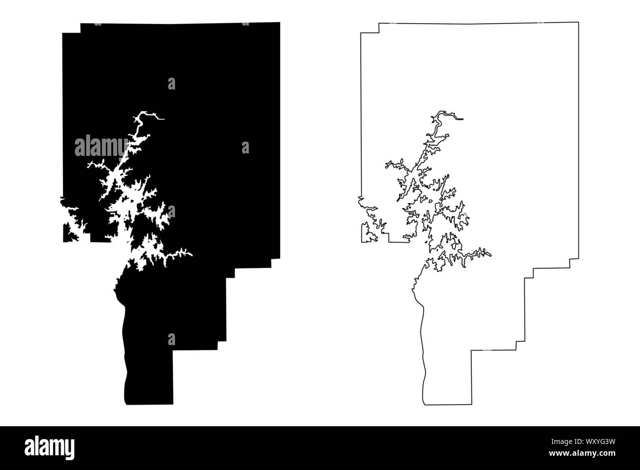 Tallapoosa County, Alabama (Counties in Alabama, United States of America,USA, U.S., US) map