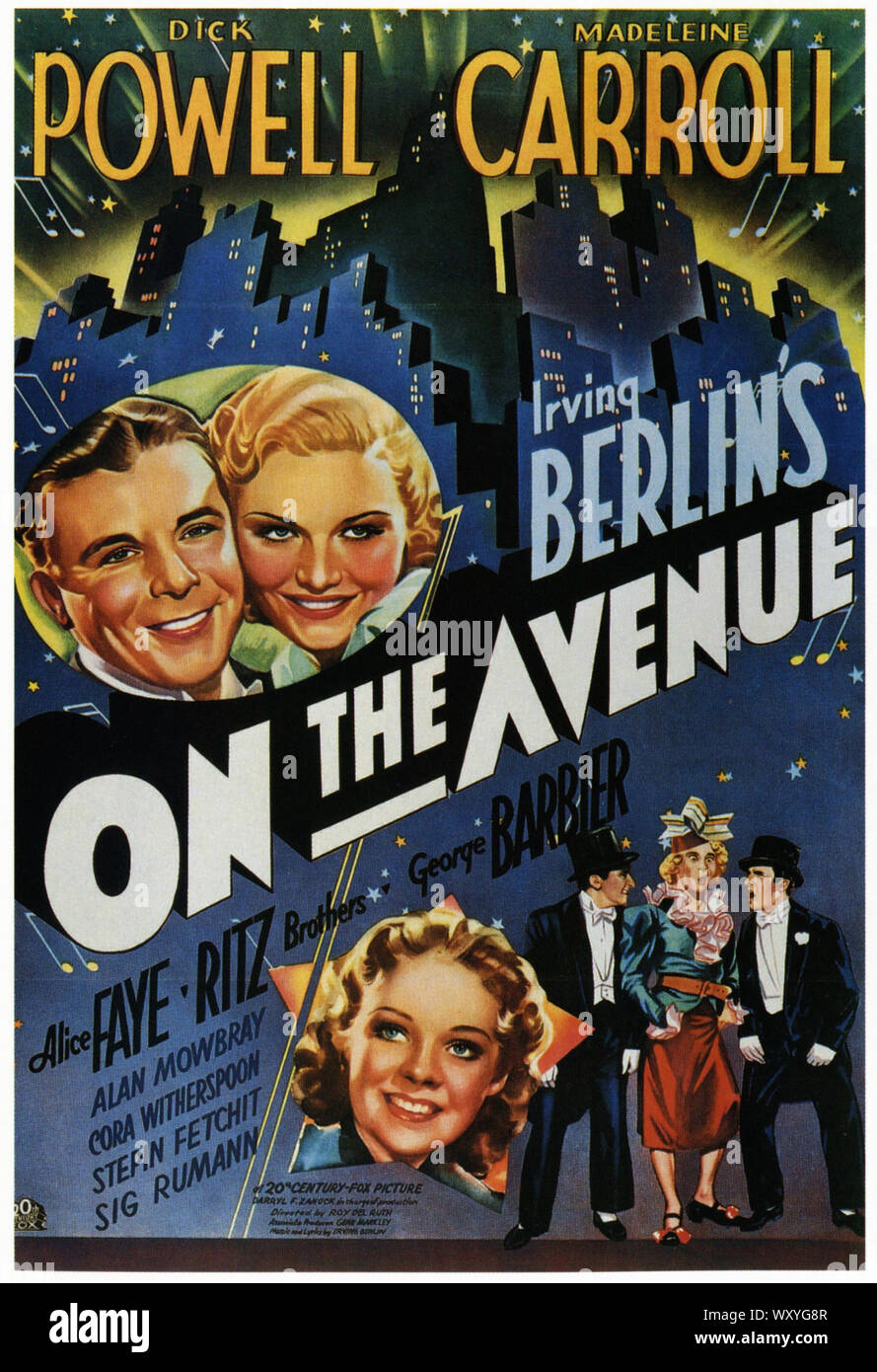 On the Avenue Vintage Movie Poster Stock Photo Alamy