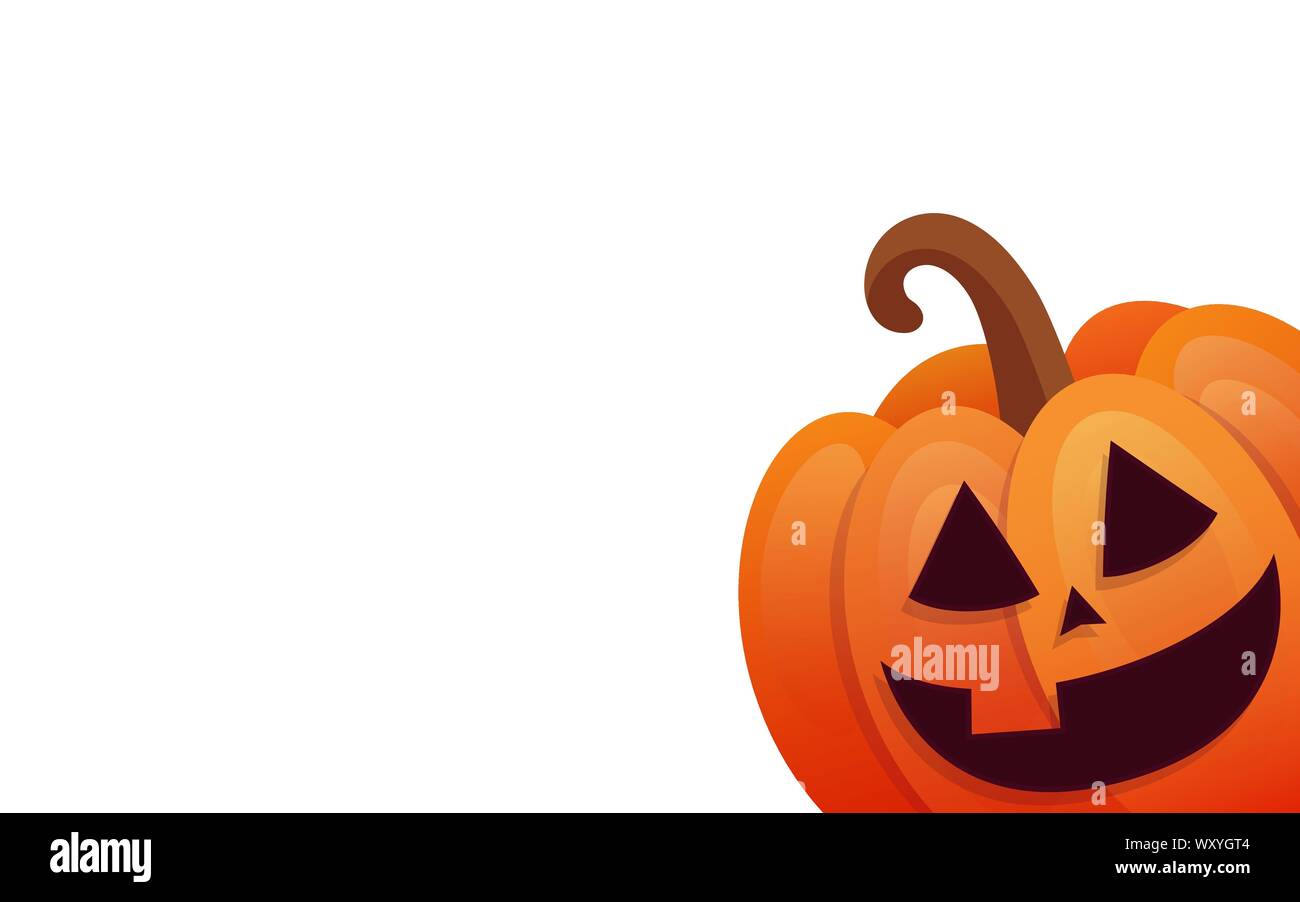 Halloween pumpkin with happy face on white background. Vector cartoon ...