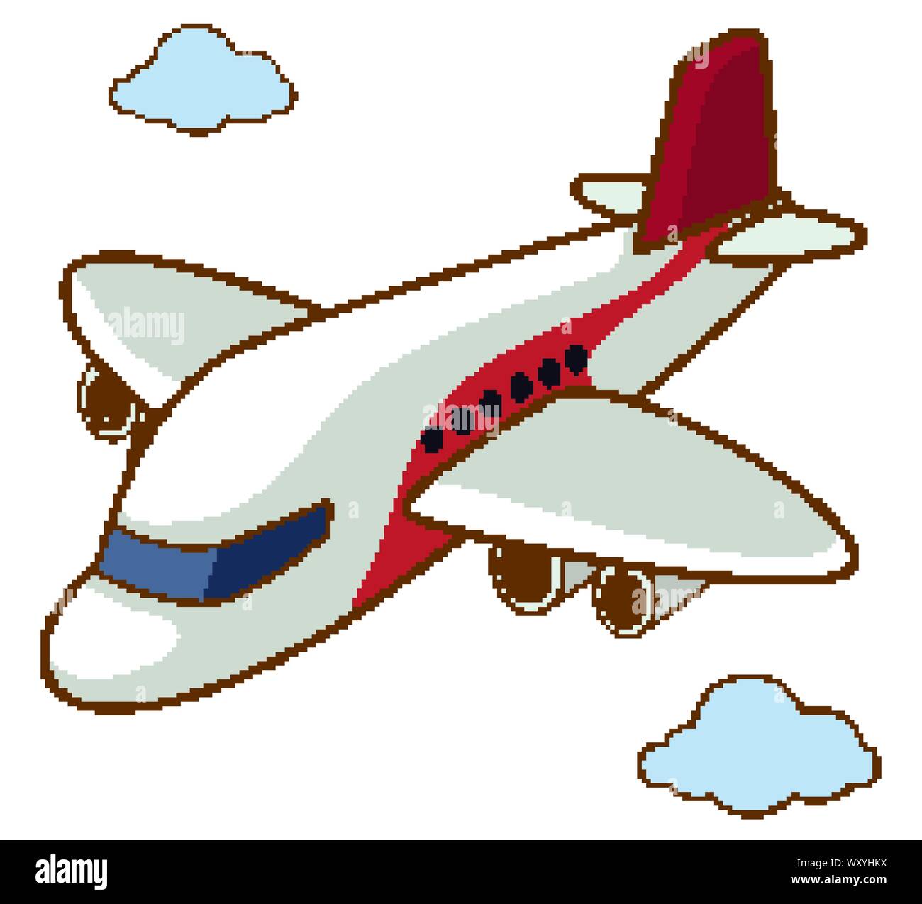 Airplane flying in the sky illustration Stock Vector Image & Art - Alamy