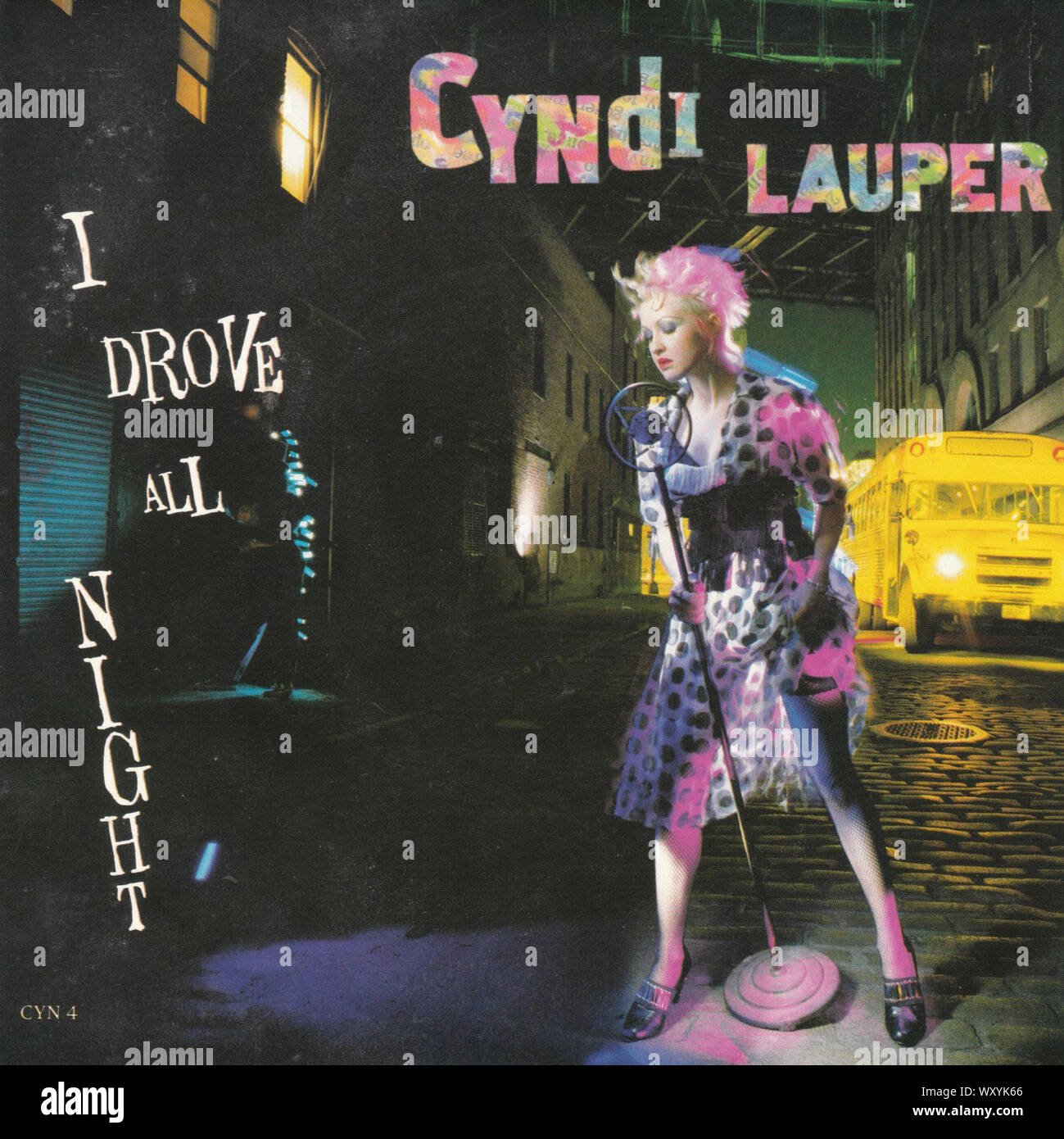 Cyndi Lauper -  I Drove All Night - Vintage 7'' inches record cover Stock Photo