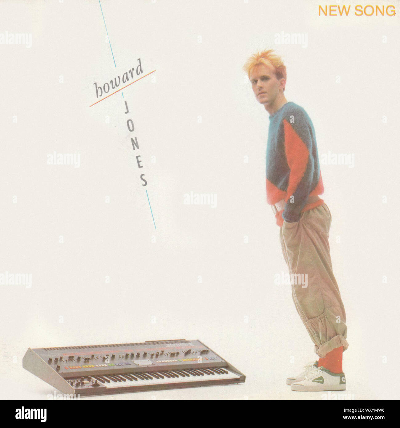 Howard Jones -   New Song - Vintage 7'' inches record cover Stock Photo