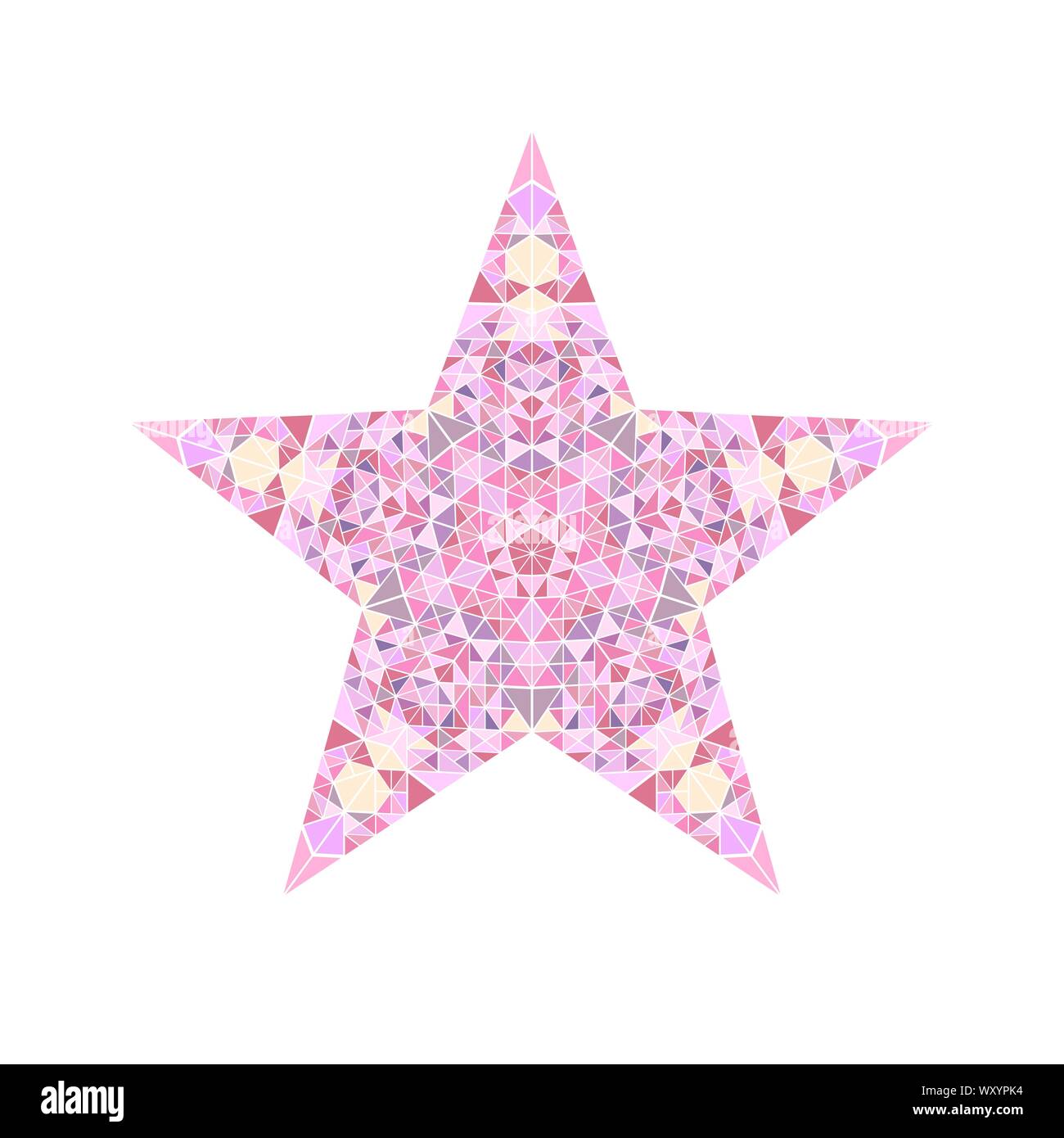 Geometrical isolated polygonal tiled ornament star symbol template - colorful ornamental ...