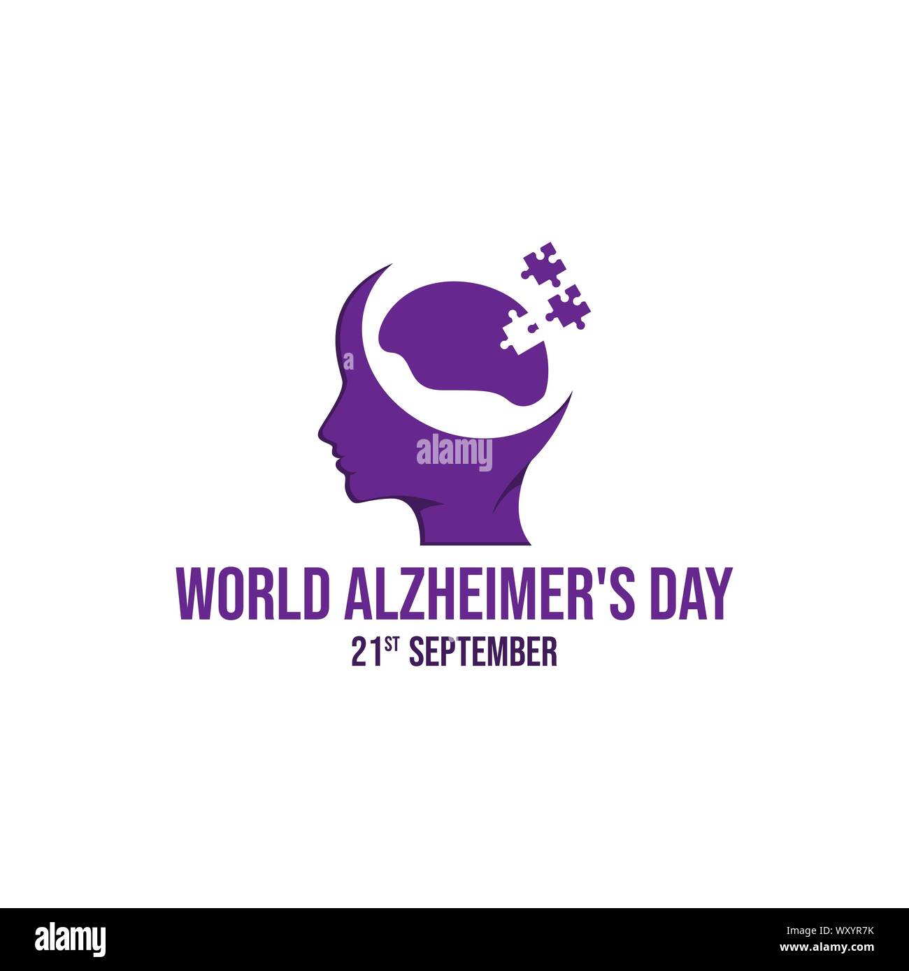World Alzheimer's Day vector design template banner image Stock Vector