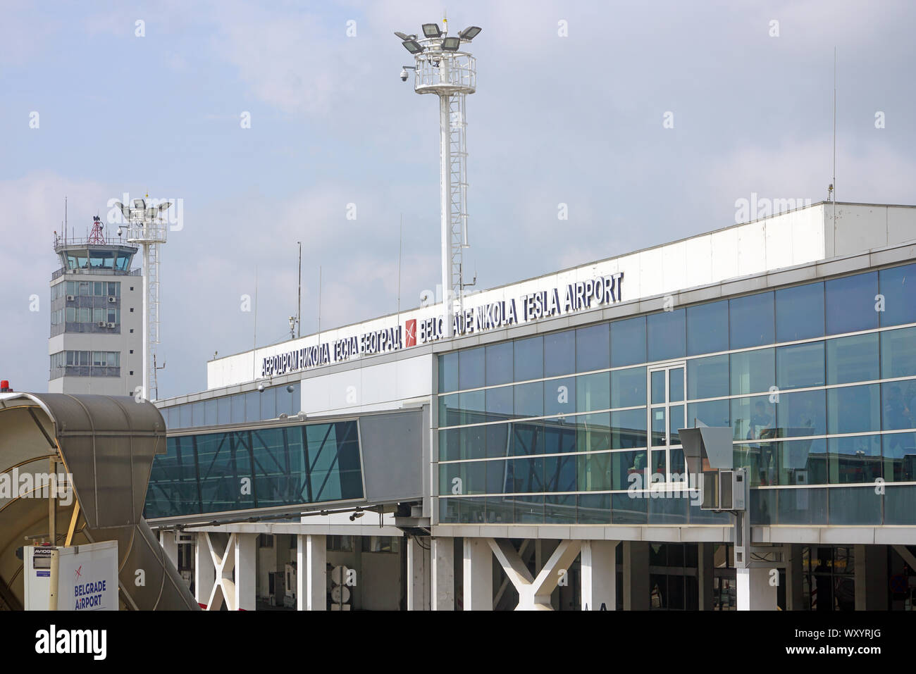 International Nikola Tesla Airport In Belgrade High Resolution Stock ...
