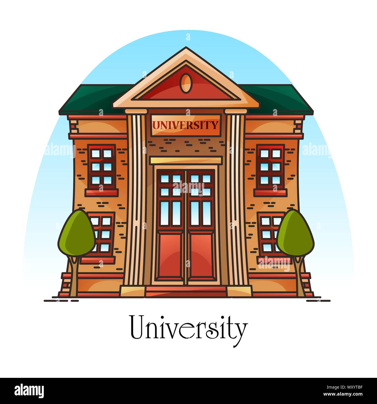University Building Illustration