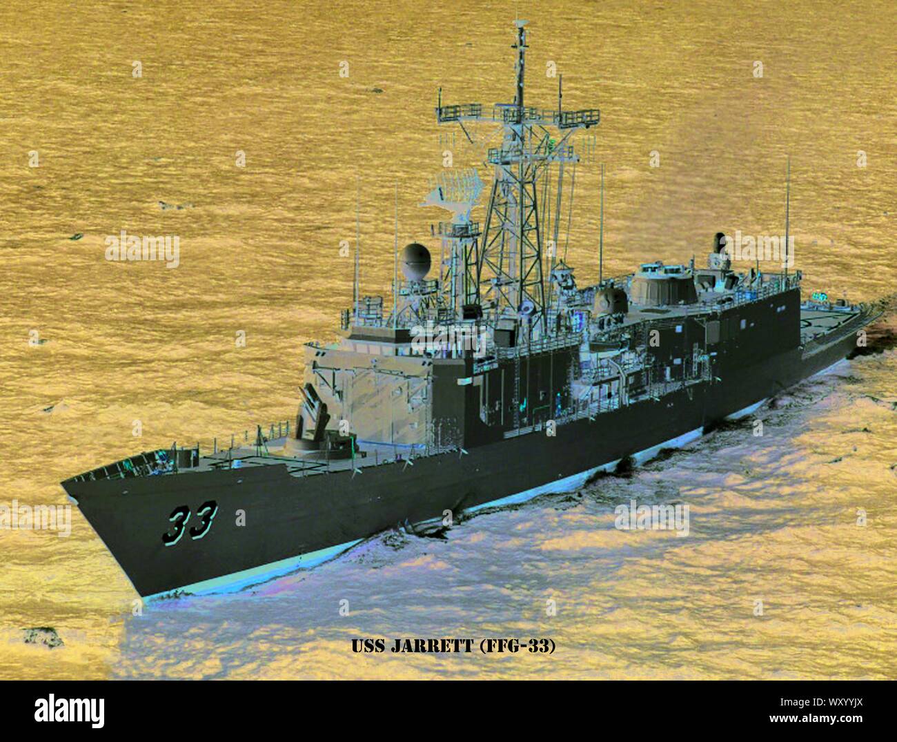 USS JARRETT (FFG-33) Stock Photo