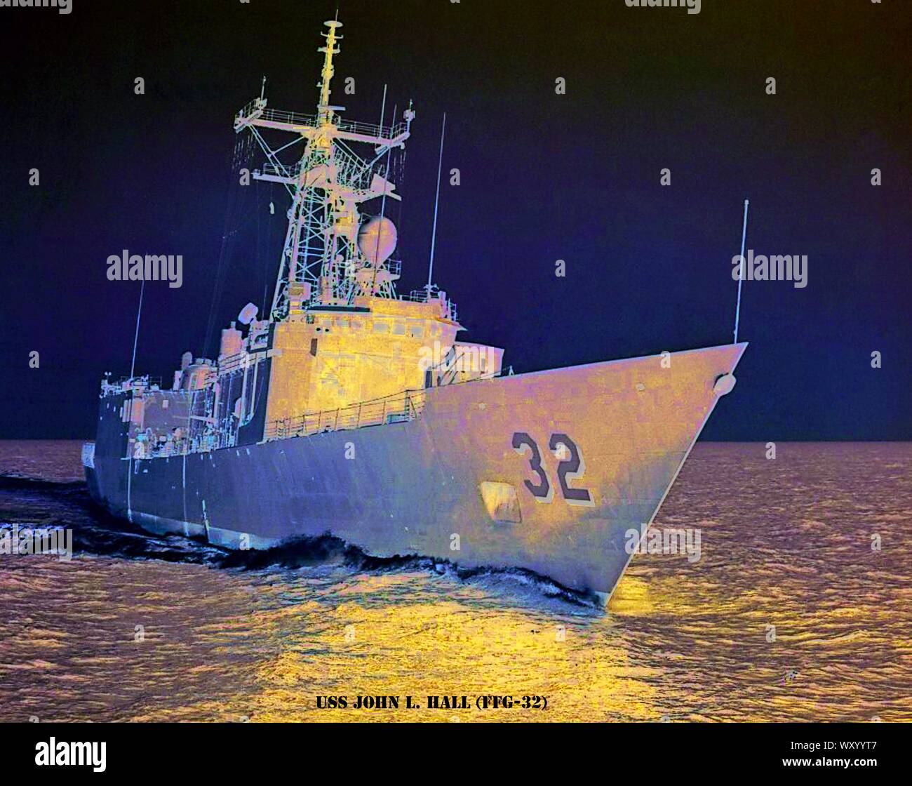 USS JOHN L. HALL (FFG32 Stock Photo Alamy