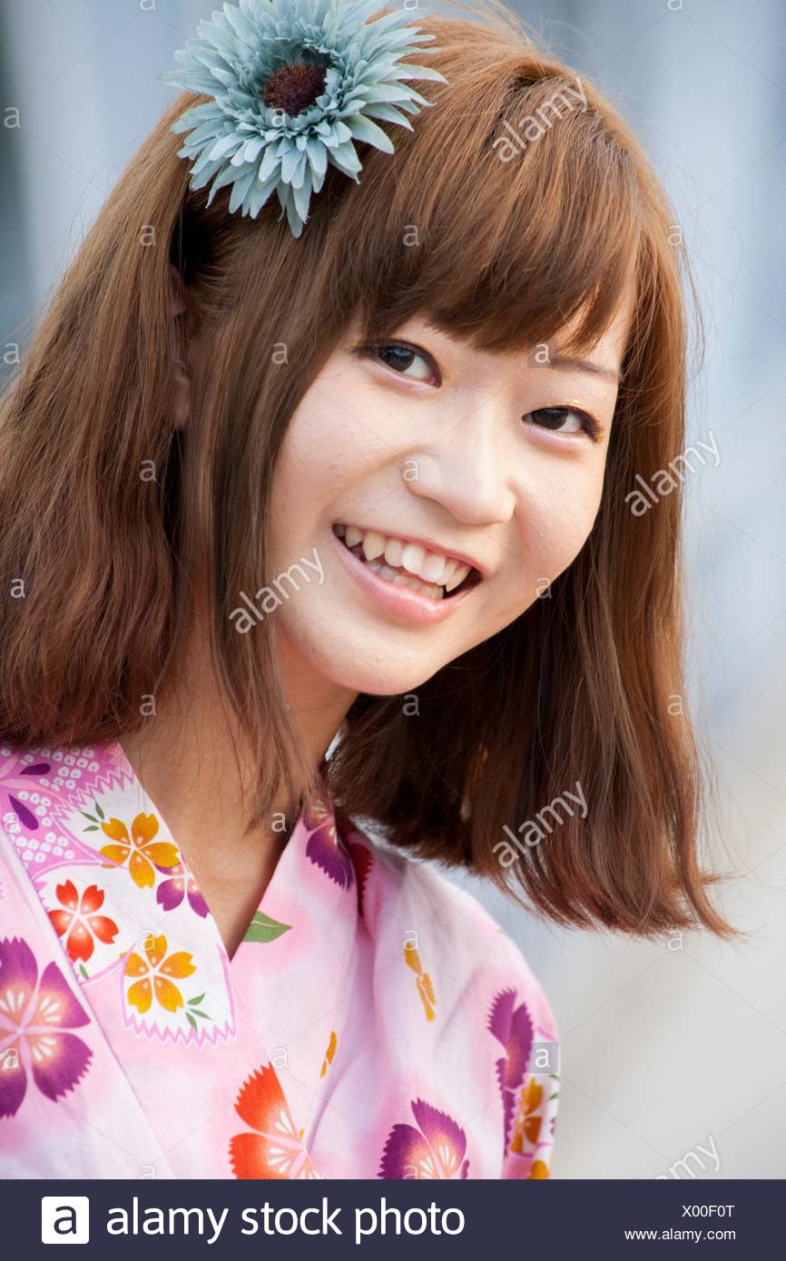 Portrait Japanese Girl Traditional Stock Photos Portrait