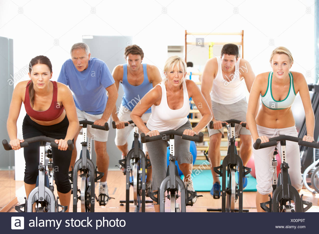 group cycling class