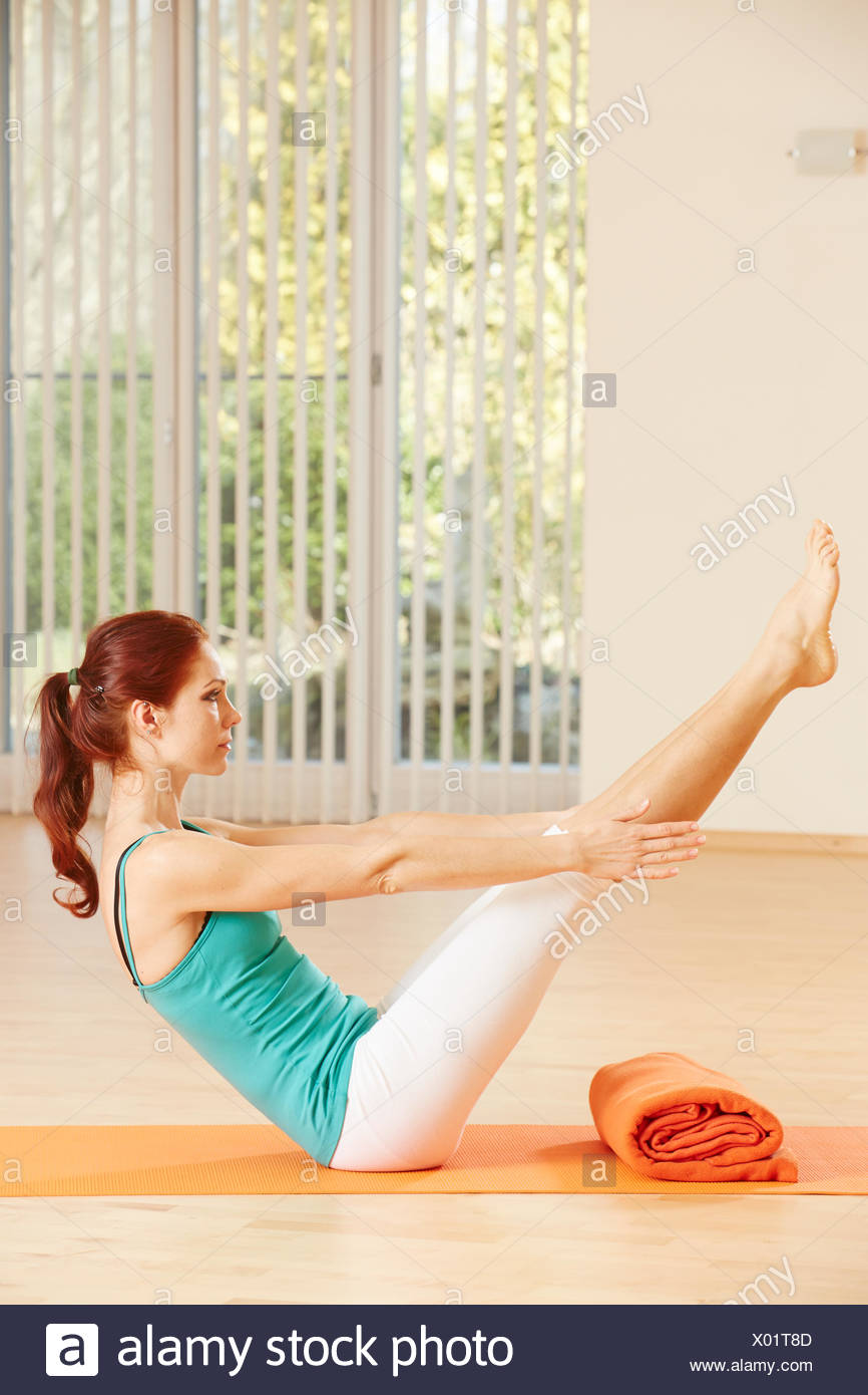 Woman Doing Pelvic Floor Exercises Stock Photo 275406893 Alamy