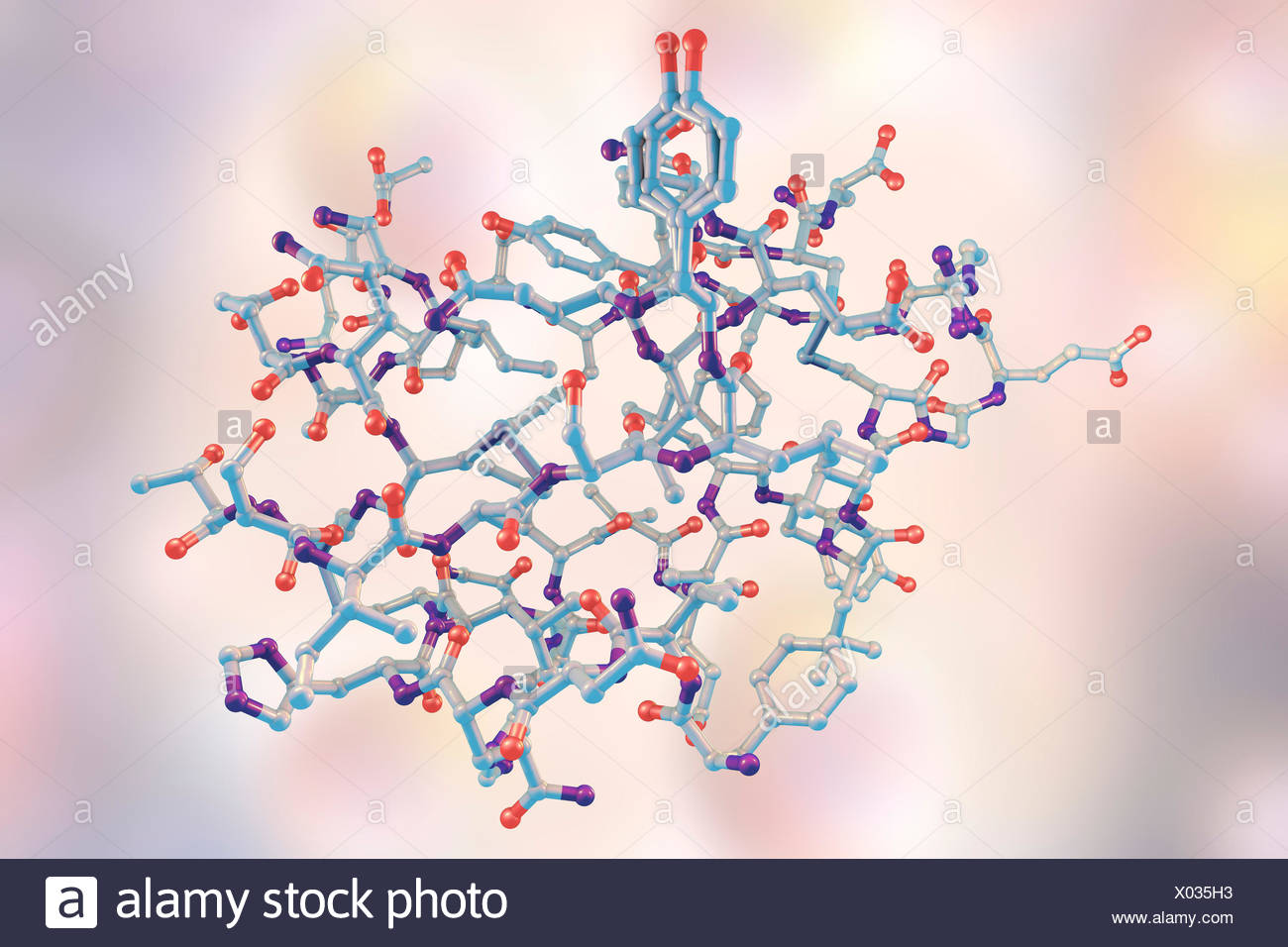... molecule. showing a structure of the model Computer Insulin structure Computer model the of showing ... molecule. a Insulin