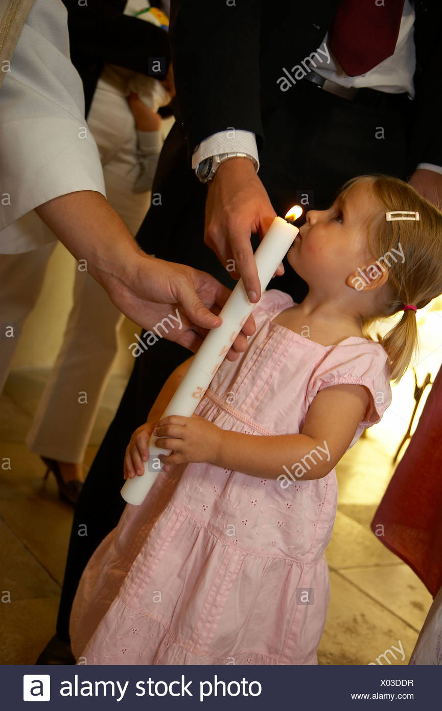 baptism candle girl