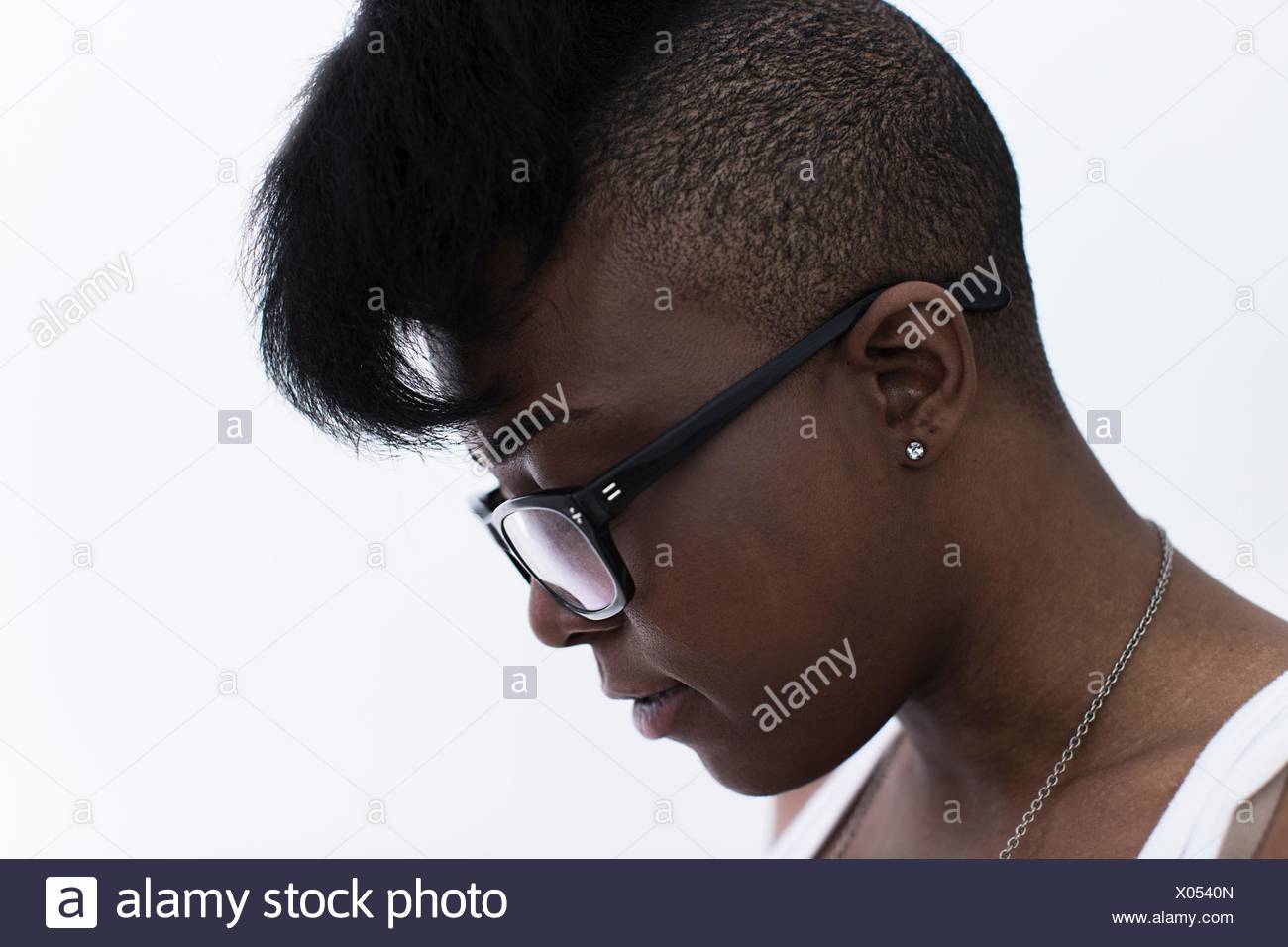 Side Of Head Shaved Stock Photos Side Of Head Shaved Stock