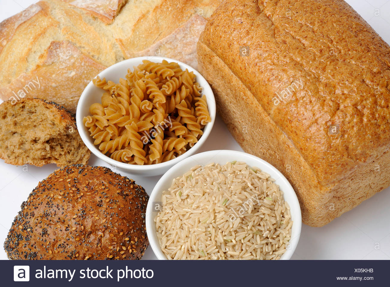 Carbs And Pasta And Bread Stock Photos & Carbs And Pasta And Bread