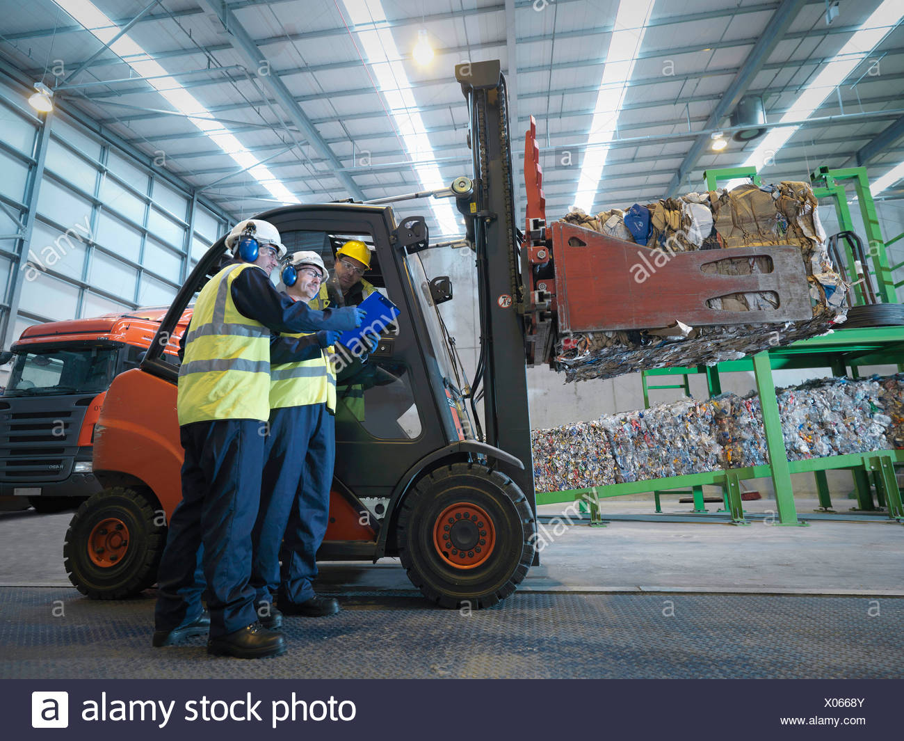 Recycling Center Forklift High Resolution Stock Photography and Images